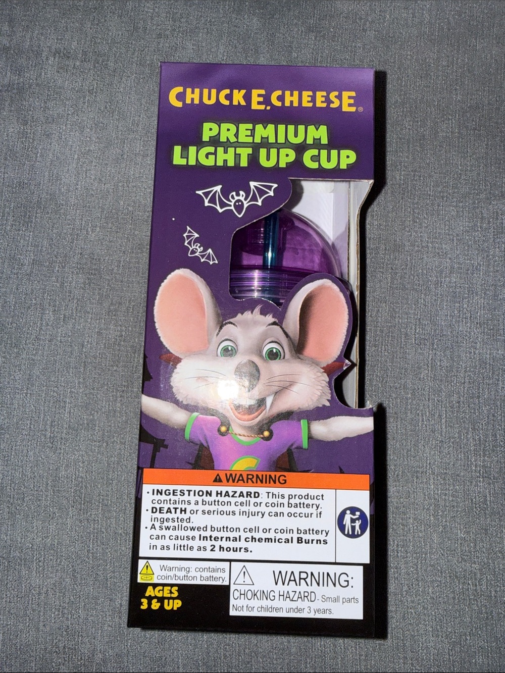 Chuck E Cheese Premium Light Up Halloween Cup